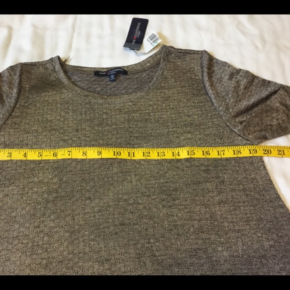 One Clothing gold metallic short sleeves tunic top - Picture 4 of 8